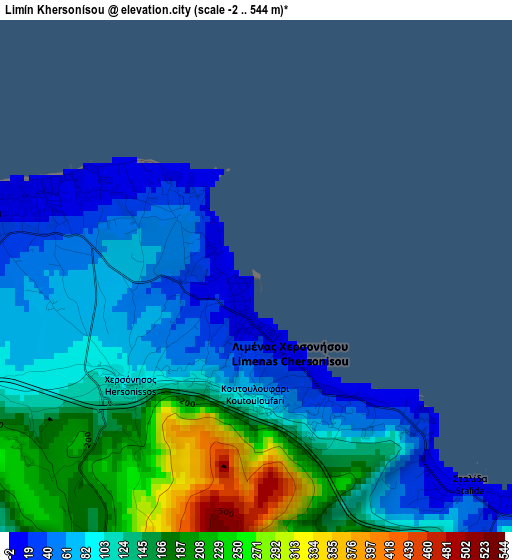 Limín Khersonísou elevation map