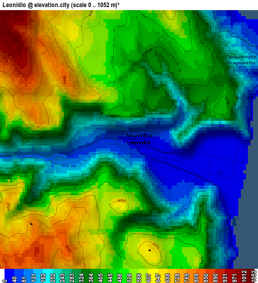 Leonídio elevation map