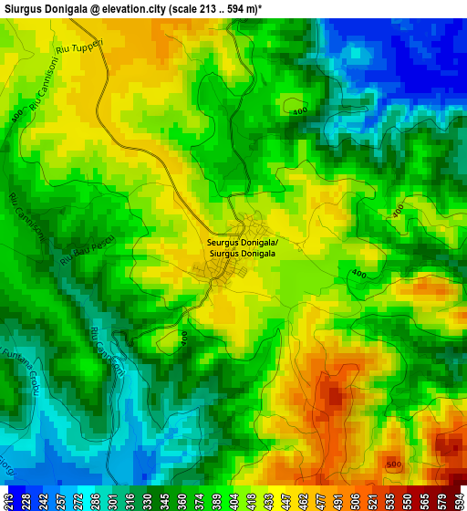 Siurgus Donigala elevation map