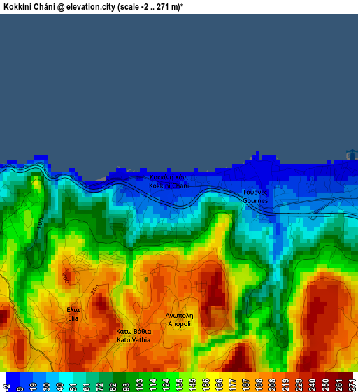 Kokkíni Cháni elevation map