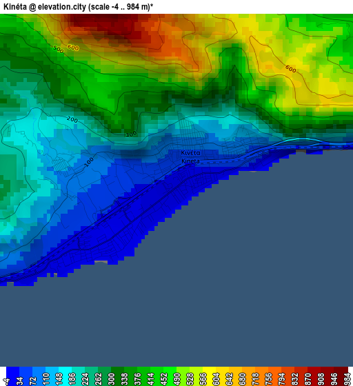 Kinéta elevation map