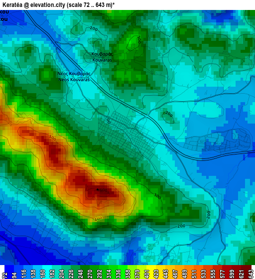 Keratéa elevation map