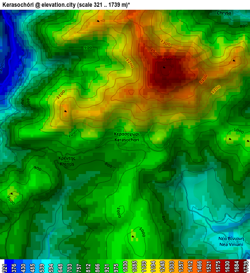 Kerasochóri elevation map