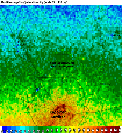 Karditsomagoúla elevation map