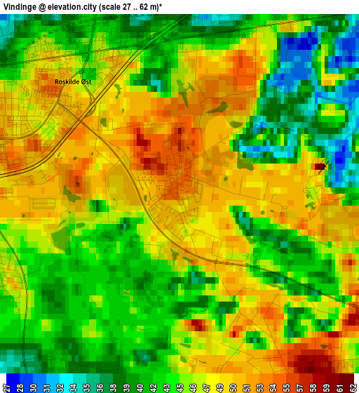 Vindinge elevation map