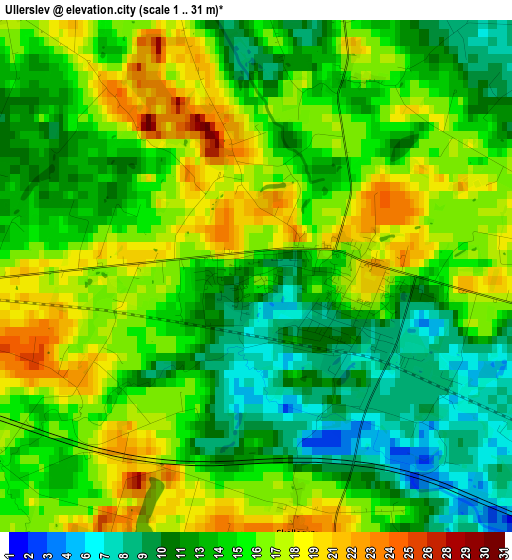 Ullerslev elevation map