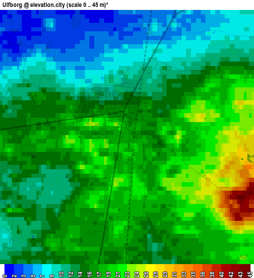 Ulfborg elevation map