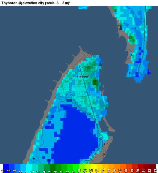 Thyborøn elevation map