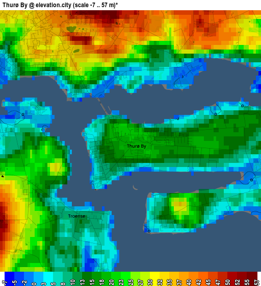 Thurø By elevation map