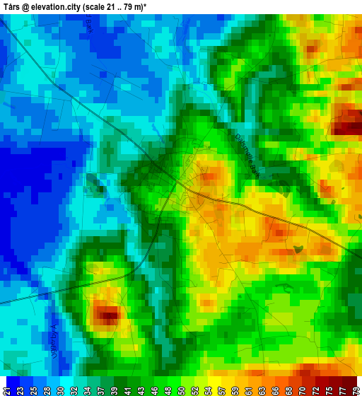 Tårs elevation map