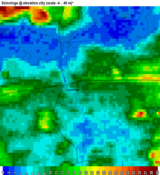 Svinninge elevation map