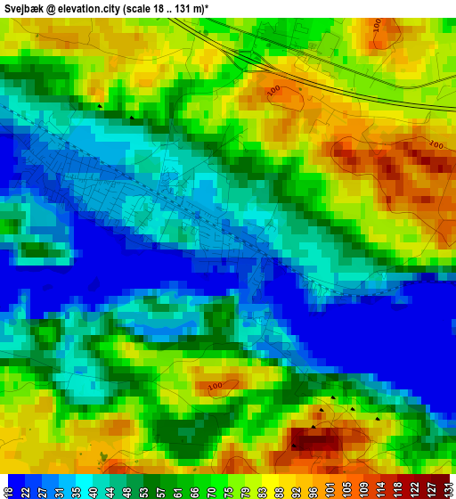 Svejbæk elevation map