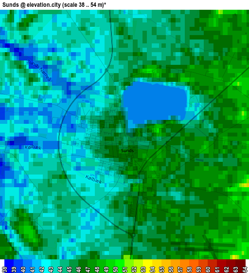 Sunds elevation map