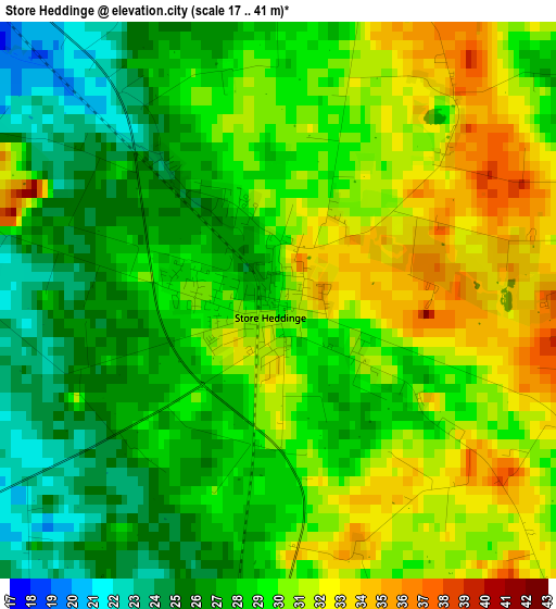 Store Heddinge elevation map