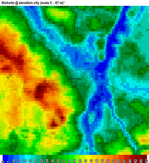 Stoholm elevation map