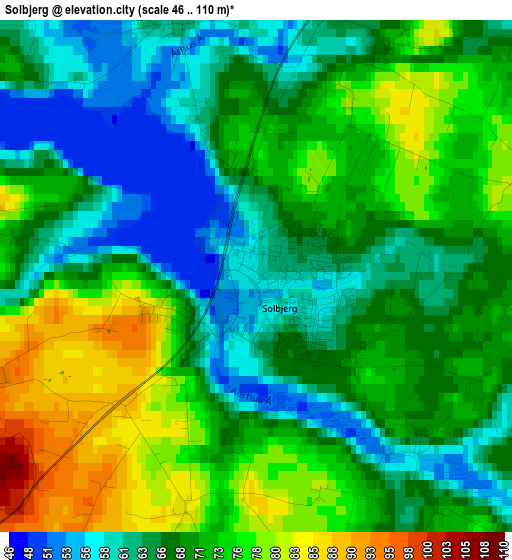 Solbjerg elevation map