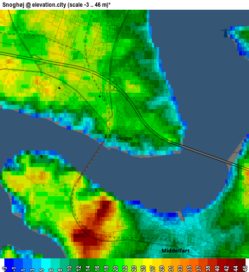 Snoghøj elevation map