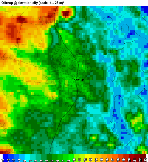 Otterup elevation map