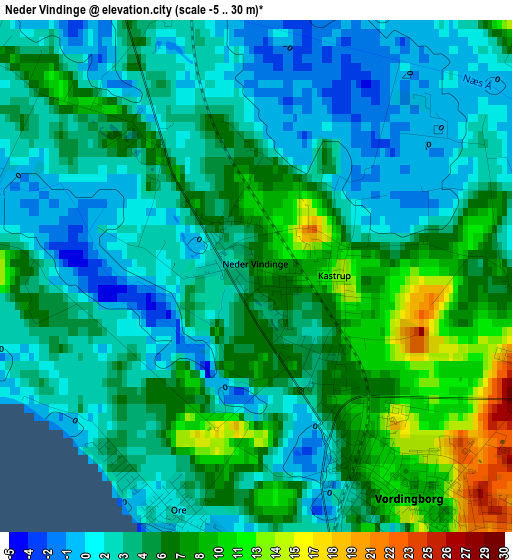 Neder Vindinge elevation map