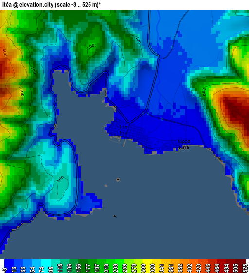 Itéa elevation map