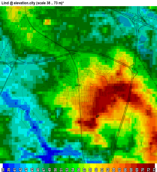 Lind elevation map