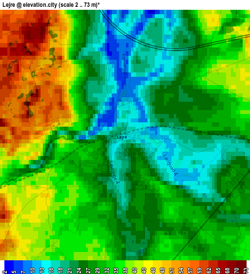 Lejre elevation map