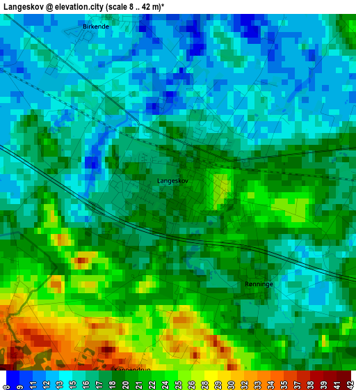 Langeskov elevation map