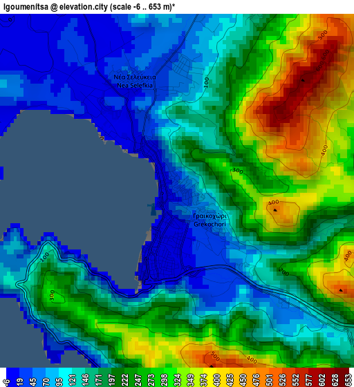 Igoumenítsa elevation map