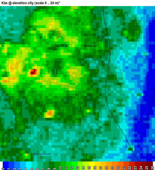 Kås elevation map