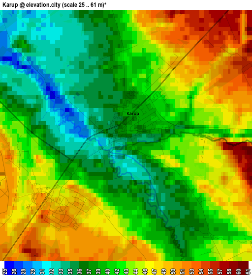 Karup elevation map