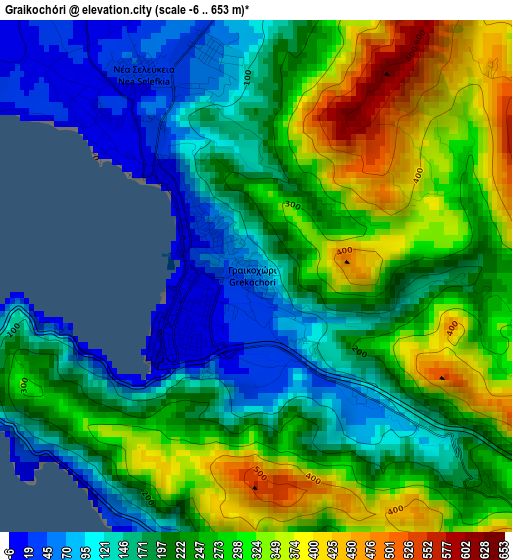 Graikochóri elevation map