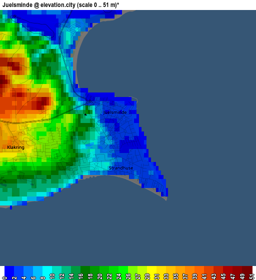 Juelsminde elevation map