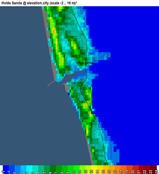 Hvide Sande elevation map