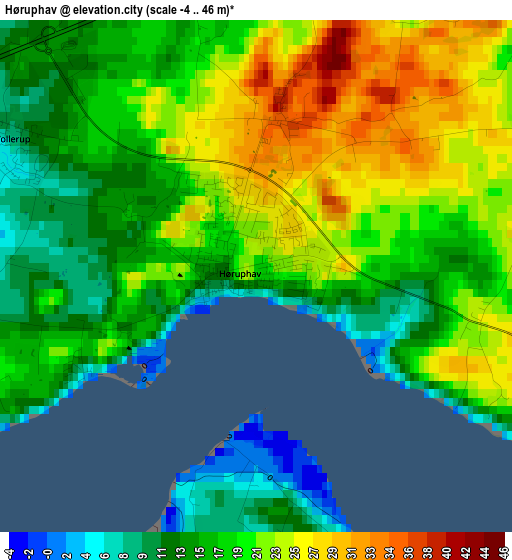 Høruphav elevation map