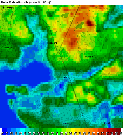 Holte elevation map