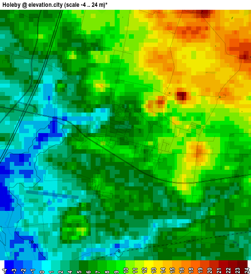 Holeby elevation map