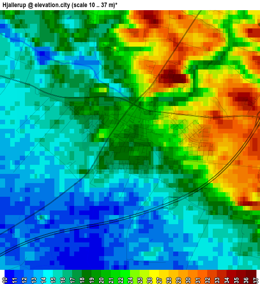 Hjallerup elevation map