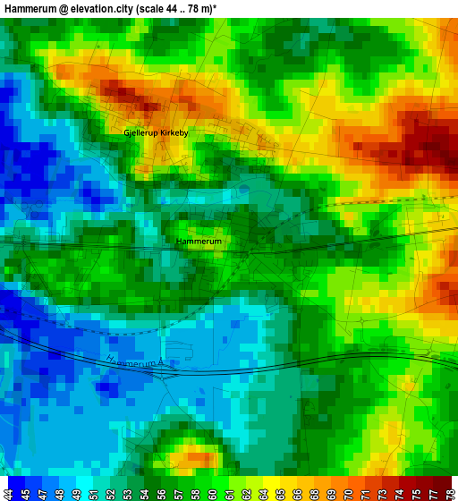 Hammerum elevation map