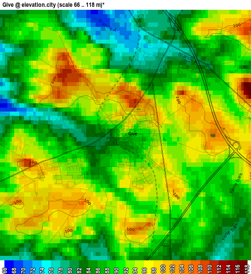 Give elevation map