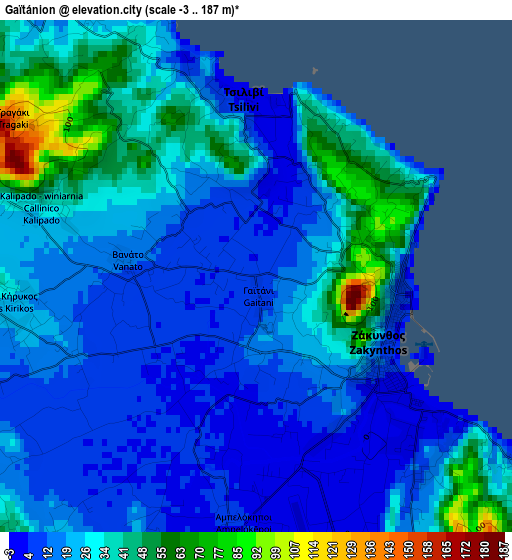 Gaïtánion elevation map