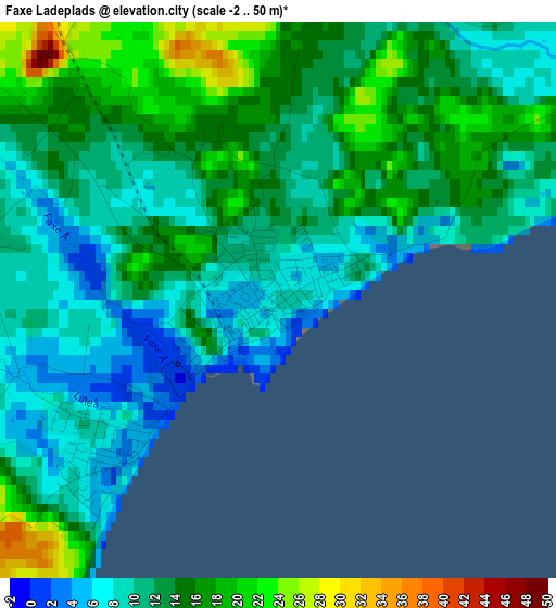 Faxe Ladeplads elevation map