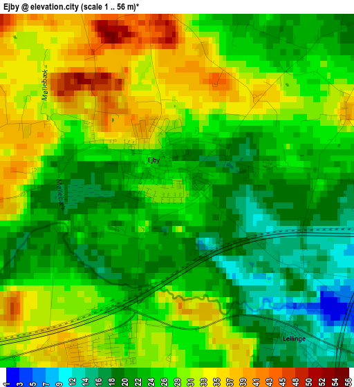 Ejby elevation map