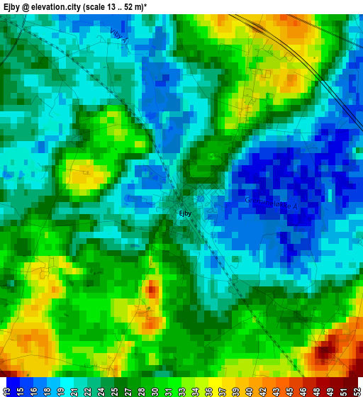 Ejby elevation map