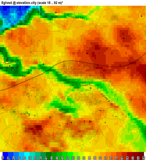 Egtved elevation map