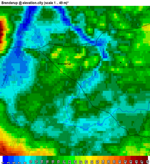 Brenderup elevation map