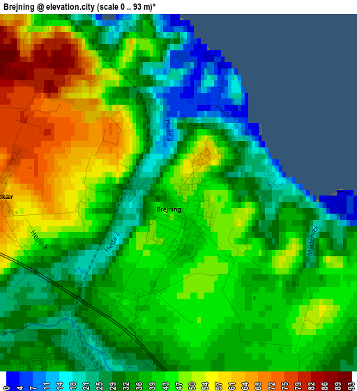 Brejning elevation map