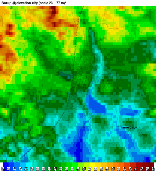 Borup elevation map