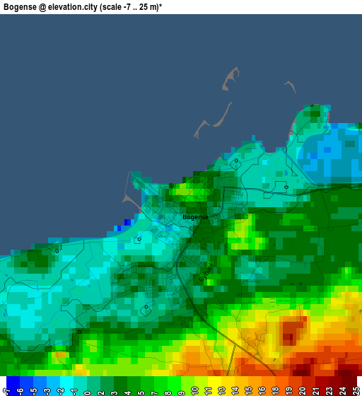 Bogense elevation map
