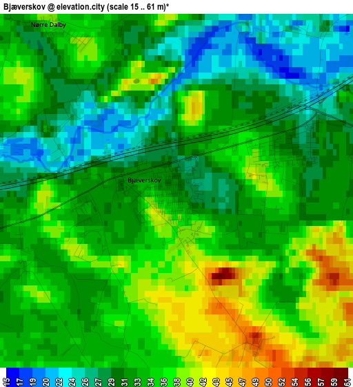 Bjæverskov elevation map