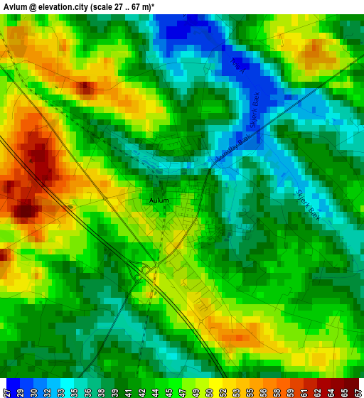 Avlum elevation map